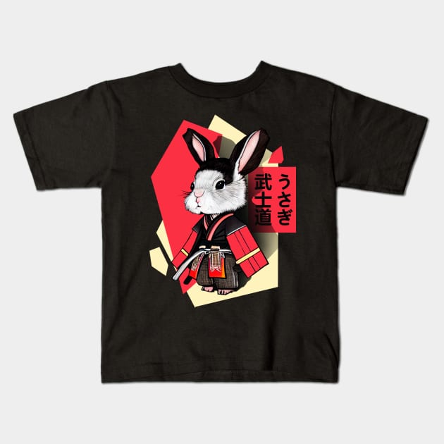 Samurai Usagi Kids T-Shirt by TeruTeeSign
